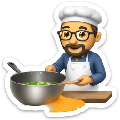 rabbi cooking chicken soup sticker