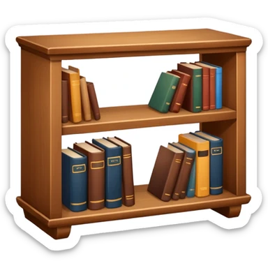 a small light wooden table bookshelf storage sticker
