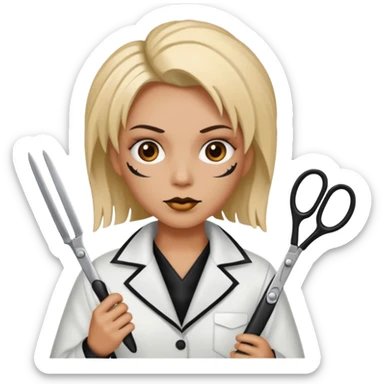 hairdressers nightmare halloween sticker