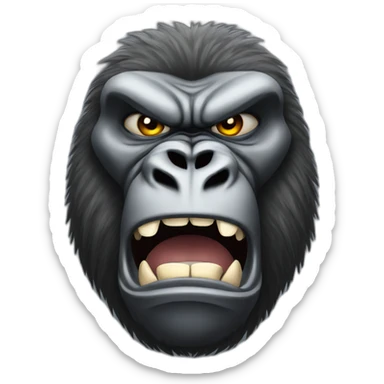 angry silverback gorilla sticker