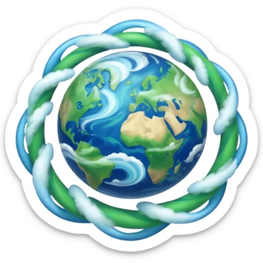 earth spinning sticker