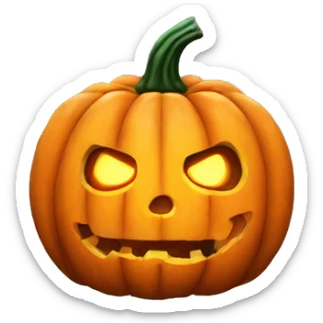 Scary glowing Jack-o-lantern sticker