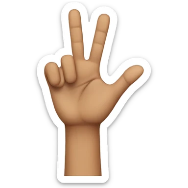 West side with fingers symbol  sticker