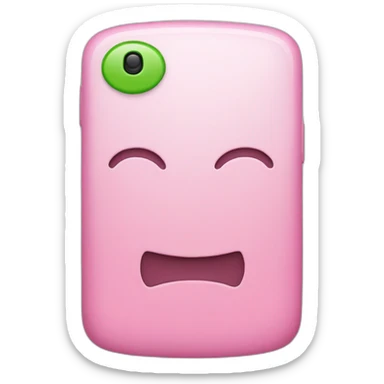 pink green smartphone sticker