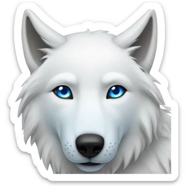 White wolf blue eyes sticker
