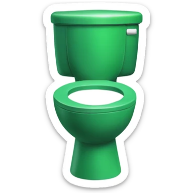 skibidi toilet green aura sticker