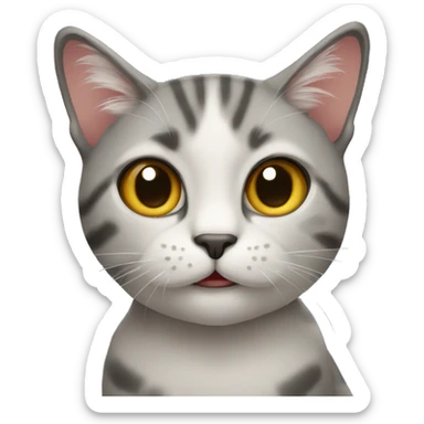 cat speaking Portuguese sticker