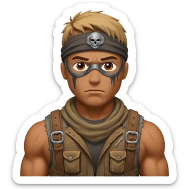 Video game post apocalyptic raider lifelike  sticker