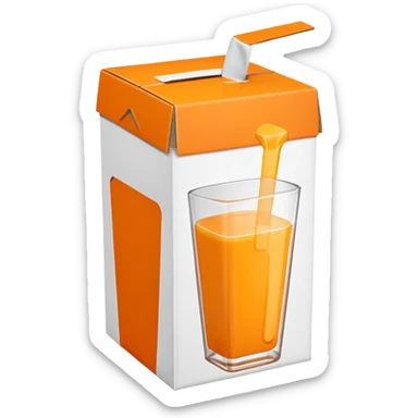 orange juice box sticker