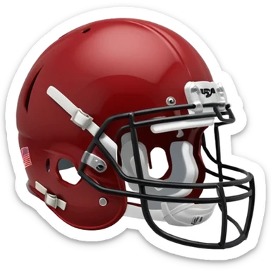 college football player helmets dark red  sticker