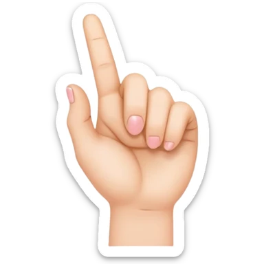 Korean finger heart gesture, hand making a small heart shape with thumb and index finger sticker