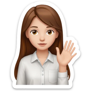 like this but with only one hand and its a girl sticker