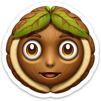 Walnut emoji. Just a walnut. sticker