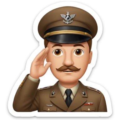 Hitler saluting sticker