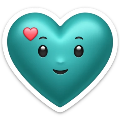 Teal heart with 'you rock 🌟!'  sticker