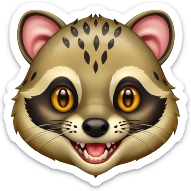 civet is salivating sticker