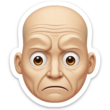 Disgusted face sticker