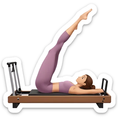 Reformer Pilates brown hair  sticker