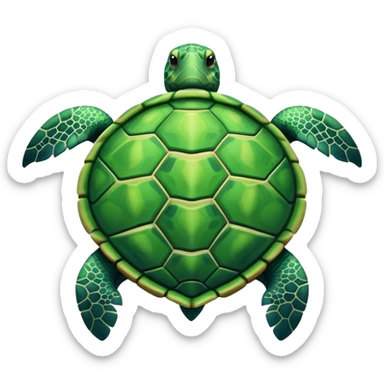 Tropical turtle sticker