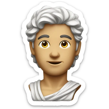 Statue of David, nein cloth sticker