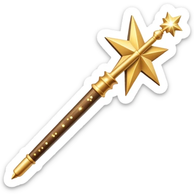 modern magic wand creating perfect schedule with sparkles, 3D elegant style, golden glow, clean aesthetic sticker
