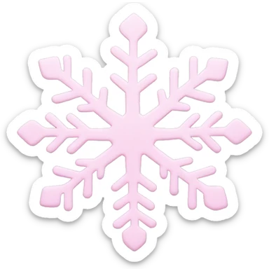 pastel pink snowflake  sticker