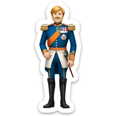 King Willem Alexander from The Netherlands full body sticker