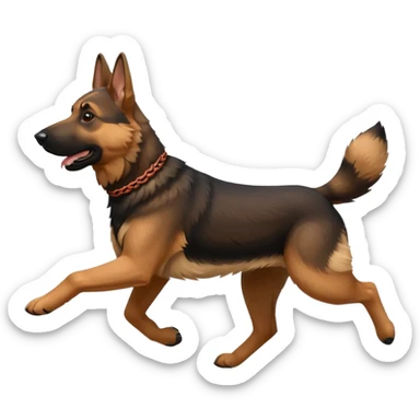 german shepherd running sticker