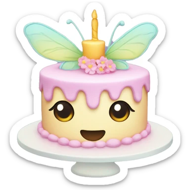 Fairy pastel cake sticker