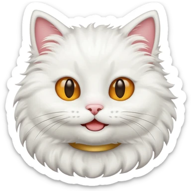 beyaz kedi emojisi sticker