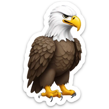 Eagle wearing shirt that says “Gods Child 84” sticker