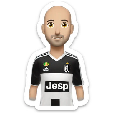 Nicolò Fagioli betting in a Juventus jersey sticker