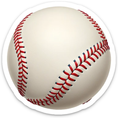 Cinematic Realistic image of a classic baseball, rendered with detailed stitching and textured leather, set against a nostalgic ballpark backdrop with soft, golden lighting that evokes Americana sticker