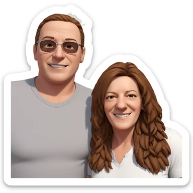 boys enjoying sunny day sticker