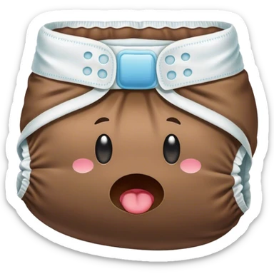 Diaper full of poop sticker