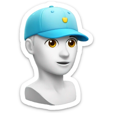 maniquí con gorra  sticker