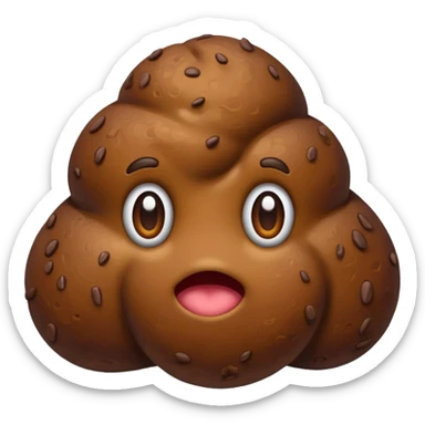 A brown poop without a face💩 sticker