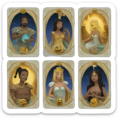 3 tarot cards sticker