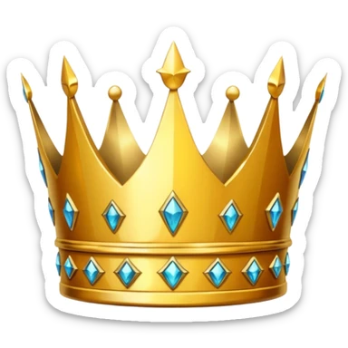 golden crown that has a crack down the middle sticker