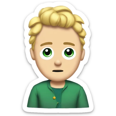 South Park butters with a cute coquette bow on his head sticker