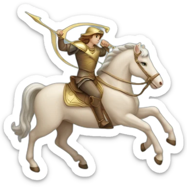 mythical sagittarius hybrid between man and horse like in the zodiac sticker