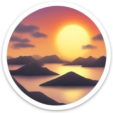 sun set  sticker