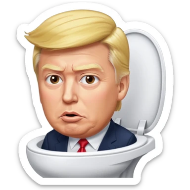 Donald Trump pooping on Elon Musk sticker