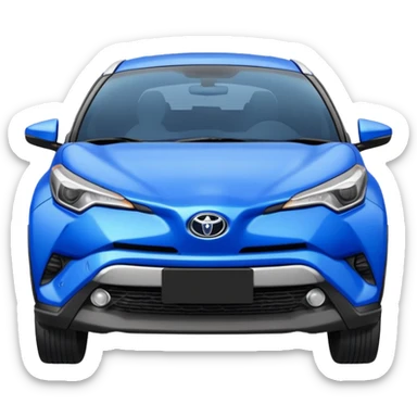 toyota chr bleue  avant enfoncé sticker