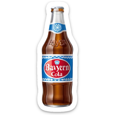 Dose Bayern weiß blau mit Aufschrift Bayern Cola sticker