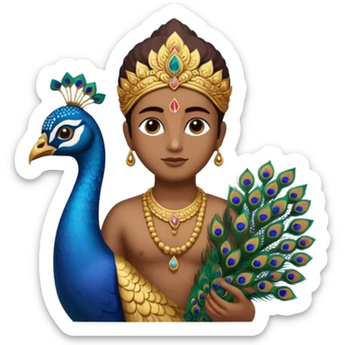 Murugan vel and peocock at back vel also with  sticker