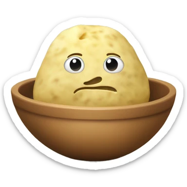 Mash potato in a bowl sticker