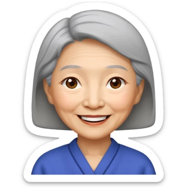 asian grandmother recent more simple sticker