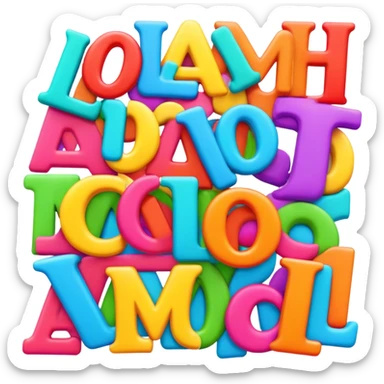 The letters “LMAO” stacked on top of each other sticker