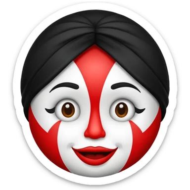 Crie um emoji de palhaço de circo em preto e branco igual o de iphone sticker